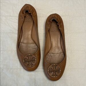 Tory Burch Tan Leather Flats